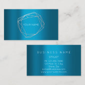 Carte De Visite Minimalisme géométrique turquoise Rose à cadre Pol (Devant / Derrière)