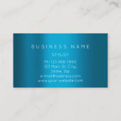 Carte De Visite Minimalisme géométrique turquoise Rose à cadre Pol (Dos)