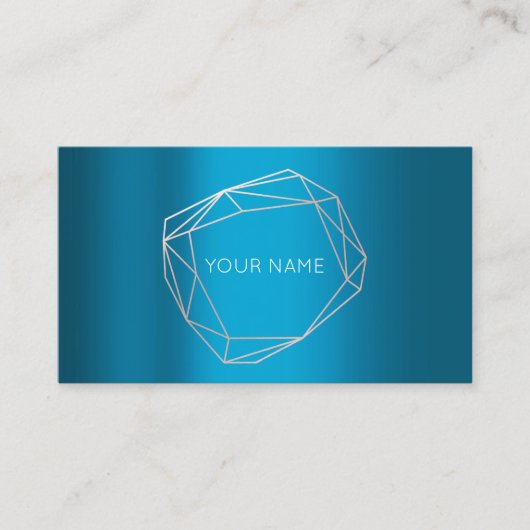 Carte De Visite Minimalisme géométrique turquoise Rose à cadre Pol (Devant)