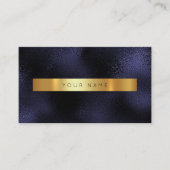 Carte De Visite Minimalisme Glam Blue Navy Gold Metallic Vip (Devant)
