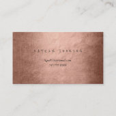 Carte De Visite Minimalisme Golden Foil Verre Rose Or (Dos)
