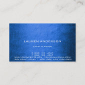 Carte De Visite Minimalisme Grandes géométriques Cobalt Blue Black (Dos)