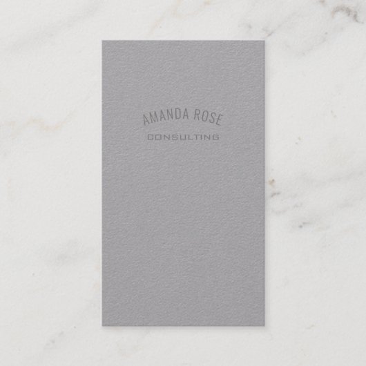 Carte De Visite Minimalisme Gris Urbain Gris Conseil Professionnel (Devant)