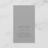 Carte De Visite Minimalisme Gris Urbain Gris Conseil Professionnel (Dos)