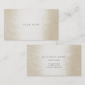 Carte De Visite Minimalisme Ivoire Silver Pearl Gris Vip blanc (Devant / Derrière)