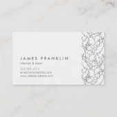 CARTE DE VISITE MINIMALISME LUXE AVEC BRANCHES D'ARBRE MOTIF (Dos)