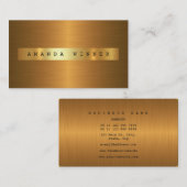 Carte De Visite Minimalisme Métallurgique brillant Texture Vip Gol (Devant / Derrière)