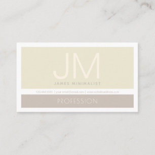 Carte De Visite Minimalisme Moderne Simple Tons Terreux Taupe