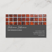 Carte De Visite Minimalisme mosaïque rouge carreaux gris rectangle (Dos)