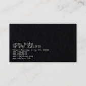 Carte De Visite minimalisme numérique moderne kraft noir (Dos)