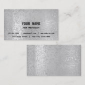 Carte De Visite Minimalisme Silver Grey Finances de conseil (Devant / Derrière)