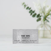 Carte De Visite Minimalisme Silver Grey Finances de conseil (Debout devant)
