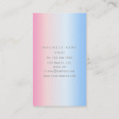 Carte De Visite Minimalisme Sphère Cercle rose Bleu Beauté Vip (Dos)