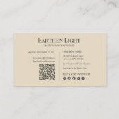 Carte De Visite Minimalist and Modern Candle Botanical QR Code (Dos)