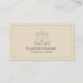 Carte De Visite Minimalist and Modern Candle Botanical QR Code (Devant)