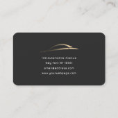 Carte De Visite Minimalist automotive gold car line Business Card (Dos)