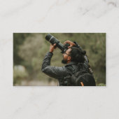 Carte De Visite Minimalist Black Camera Logo Photographer Double-S (Devant)