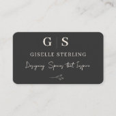 Carte De Visite Minimalist Black & Cream Interior Designer (Devant)