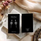 Carte De Visite Minimalist black modern jewelry earring display