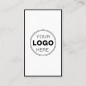 Carte De Visite Minimalist Black White Modern QR Code Logo (Devant)