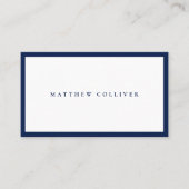 Carte De Visite Minimalist Blue Frame Luxury Business Card (Devant)