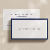 Carte De Visite Minimalist Blue Frame Luxury Business Card