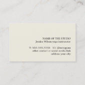 Carte De Visite Minimalist Blue Old White Bold Yoga Instructor (Dos)