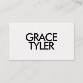 Carte De Visite Minimalist Bold Modern QR Code White Business Card (Devant)