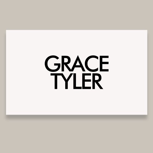 Carte De Visite Minimalist Bold Modern QR Code White Business Card