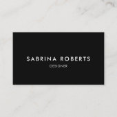 Carte De Visite Minimalist Business Card Elegant Black and White (Devant)