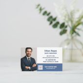 Carte De Visite Minimalist Business Card QR Code Social Medias (Debout devant)