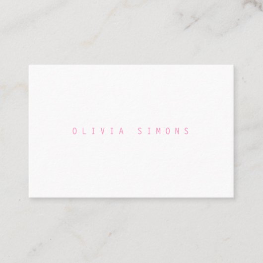Carte De Visite Minimalist Business Cards (Devant)