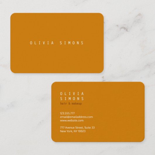 Carte De Visite Minimalist Business Cards (Devant / Derrière)