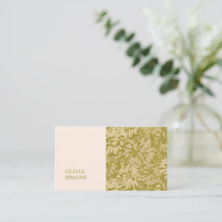 Carte De Visite Minimalist Business Cards in boho floral style.