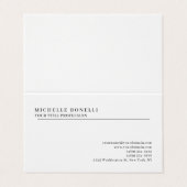 Carte De Visite Minimalist Classical Plain Professional (Extérieur déplié)