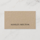 Carte De Visite Minimalist Cool Bold Kraft Rose Consultant (Devant)