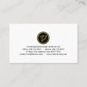 Carte De Visite Minimalist Creative Create Your Monogram (Dos)