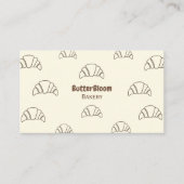 Carte De Visite Minimalist Croissant Bakery Business Card (Devant)