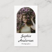 Carte De Visite Minimalist Elegant Calligraphy Script Photography (Devant)