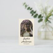 Carte De Visite Minimalist Elegant Calligraphy Script Photography  (Debout devant)