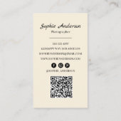 Carte De Visite Minimalist Elegant Calligraphy Script Photography  (Dos)