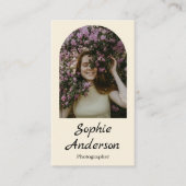 Carte De Visite Minimalist Elegant Calligraphy Script Photography  (Devant)