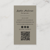 Carte De Visite Minimalist Elegant Calligraphy Script Photography  (Dos)