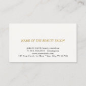 Carte De Visite Minimalist Elegant Pastel Bold Beauty (Dos)