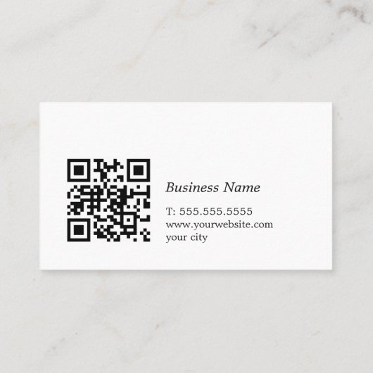 Carte De Visite Minimalist Elegant QR Code Consultant (Dos)