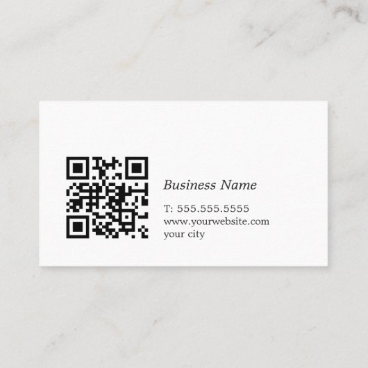 Carte De Visite Minimalist Elegant QR Code Consultant (Dos)