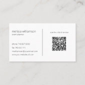 Carte De Visite Minimalist Foliage QR Code  (Dos)