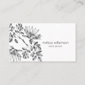 Carte De Visite Minimalist Foliage QR Code  (Devant)