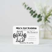 Carte De Visite Minimalist Funny Cat Trainer Business Card  (Debout devant)