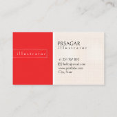 Carte De Visite Minimalist Geometric Illustrator Modern Creative  (Dos)